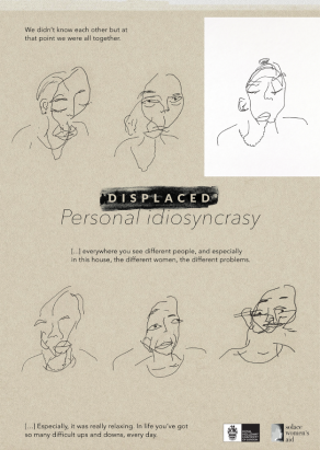 Participant 2, Personal Idiosyncrasy, Blind contour portraits of others.